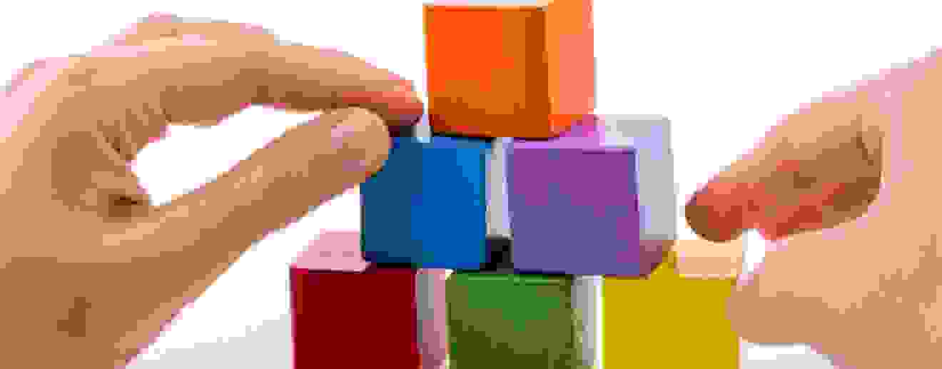 Viele bunte Würfel