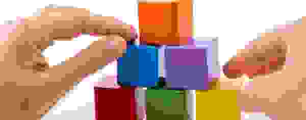 Viele bunte Würfel